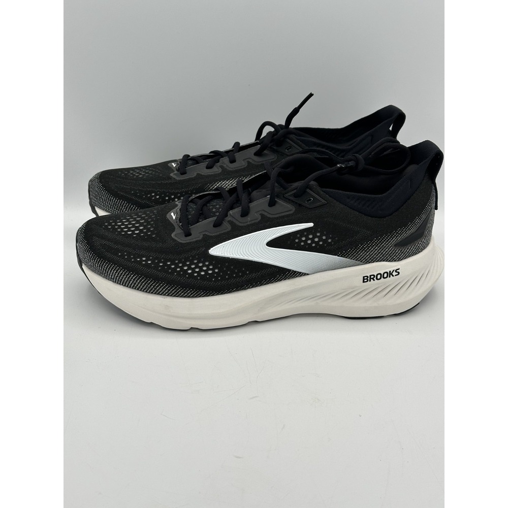BROOKS Glycerin GTS 23 1105032E090 Athletic Sneaker Men's 13 Black Knit WIDE EE